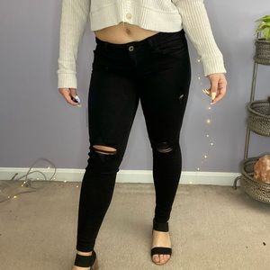 Black ripped jeans